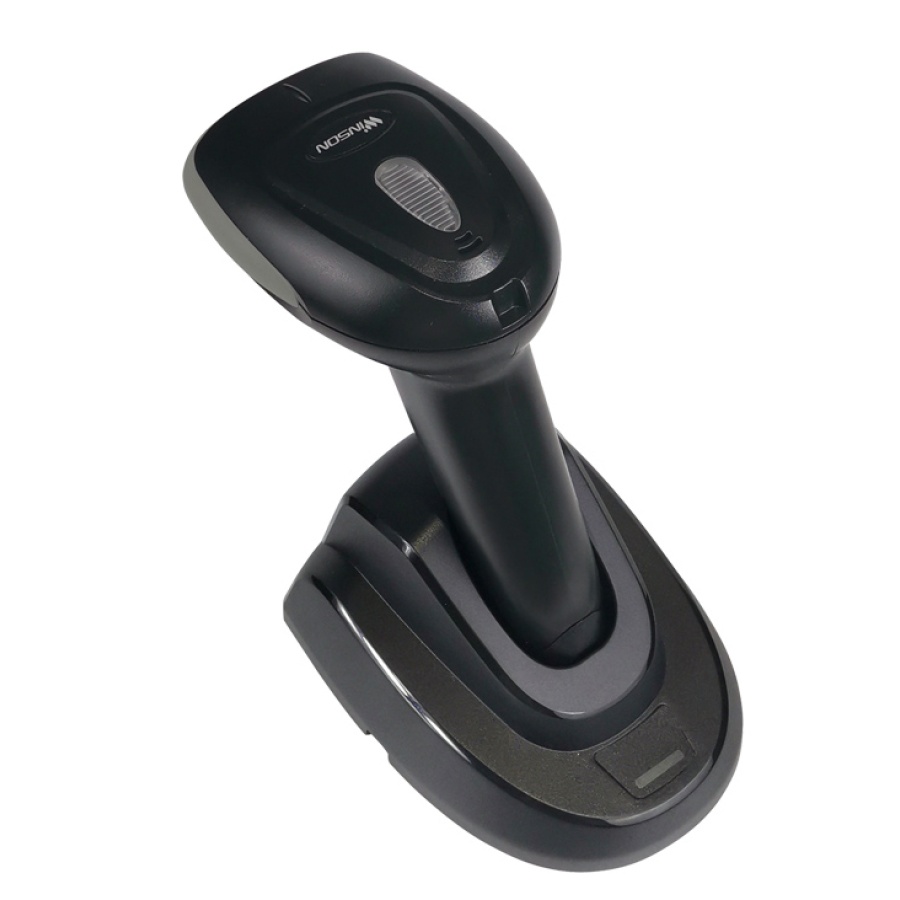 WINSON barcode scanner WNI-6223, 1D & 2D, ασύρματο, 2600mAh, με βάση φόρτισης, μαύρο - Image 2