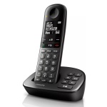 PHILIPS ασύρματο τηλέφωνο XL4951DS/34 ελληνικό μενού, τηλεφωνητής, μαύρο