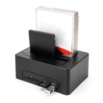 DELOCK docking station 64183 clone function, 2x HDD, CF/SD, 5Gbps, μαύρο - Image 2