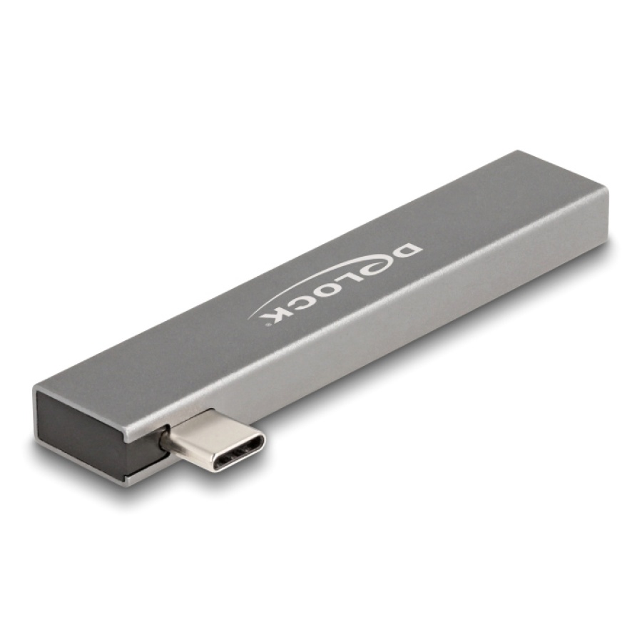 DELOCK USB hub 64275, 3x θυρών, 5Gbps, USB-C σύνδεση, γκρι - Image 3
