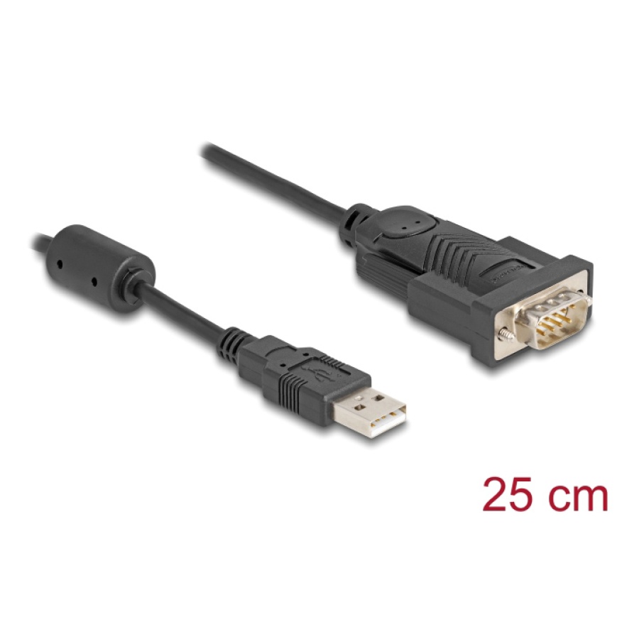 DELOCK αντάπορας USB σε RS-232 64276, 460.8Kbps, 0.25m, μαύρος - Image 3