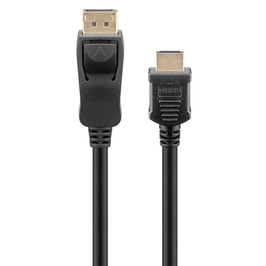 GOOBAY καλώδιο DisplayPort σε HDMI 64836, 4K/30Hz, 2m, μαύρο - Image 2