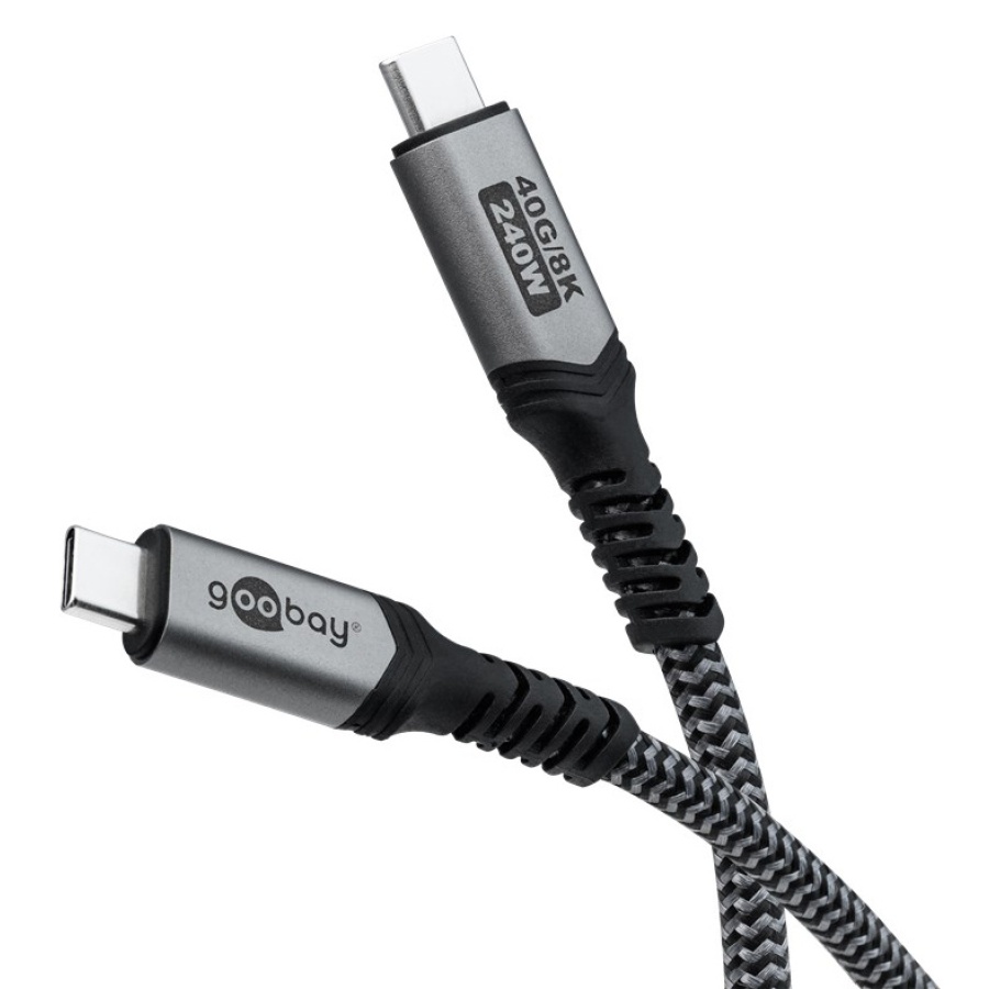 GOOBAY καλώδιο USB-C 74212, USB4, 240W, 40Gbps, 8K/60Hz, 1.5m, γκρι - Image 9