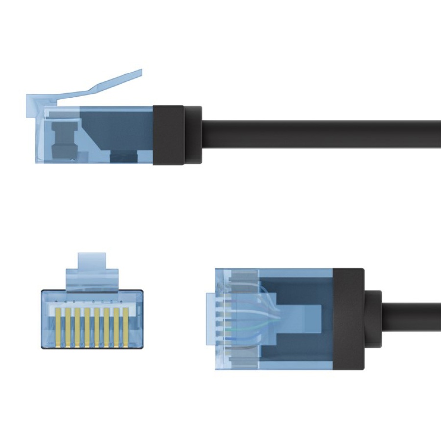 GOOBAY καλώδιο δικτύου 74230, CAT 6A U/UTP, slim, copper, 500MHz, 0.15m, μαύρο - Image 7