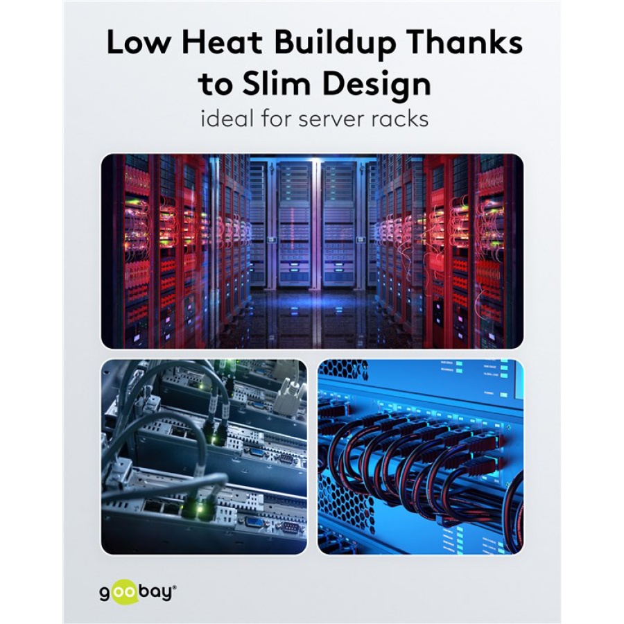 GOOBAY καλώδιο δικτύου 74231, CAT 6A U/UTP, slim, copper, 500MHz, 0.25m, μαύρο - Image 6