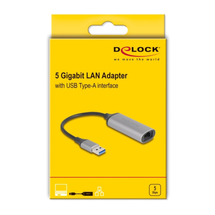 DELOCK αντάπτορας δικτύου 81571, USB, 5Gbps Ethernet, ασημί - Image 2