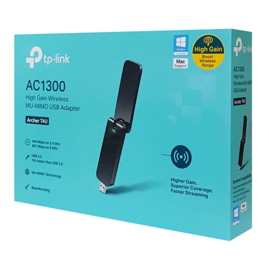 TP-LINK ασύρματος USB αντάπτορας δικτύου Archer T4U, 1300Mbps, Ver. 3.2 - Image 5