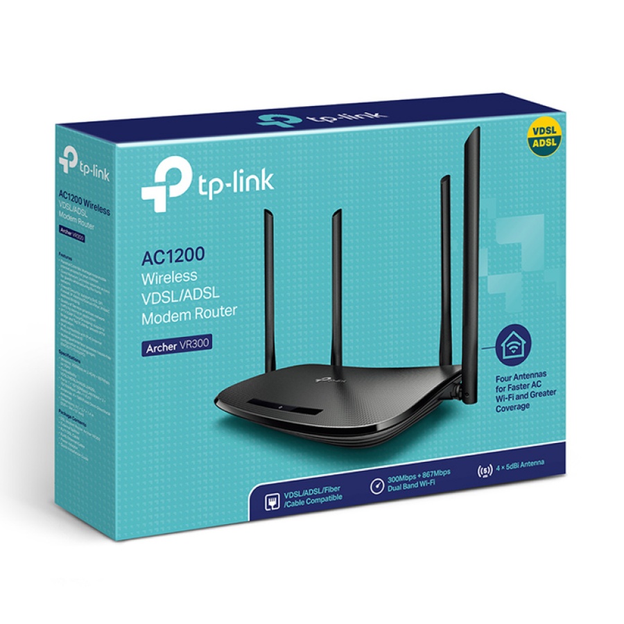 TP-LINK modem/router Archer VR300, VDSL/ADSL, 1200Mbps AC1200, Ver. 1.20 - Image 4