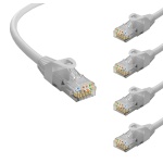 POWERTECH καλώδιο δικτύου CAB-N414-5, Cat 6 U/UTP, CCA, 250Hz, 0.5m, γκρι, 5τμχ