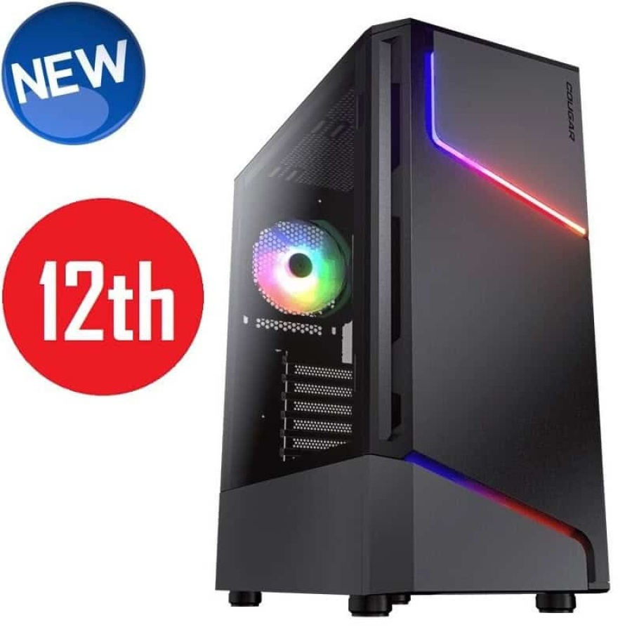 COUGAR LED TOWER i5 (12th Gen) up to 4.4GHz 32GB RAM 500GB M.2 NVMe RTX4060 8GB