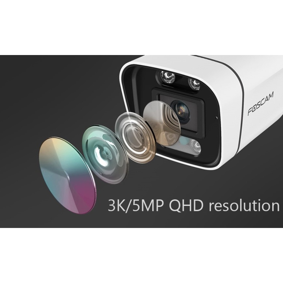 FOSCAM smart IP κάμερα V5P, 5MP 3K, 6x zoom, WiFi, IP66, Onvif, μαύρη - Image 2