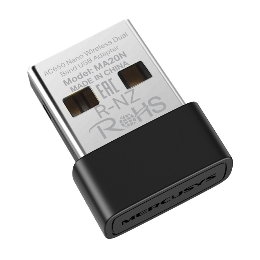 MERCUSYS ασύρματος USB αντάπτορας δικτύου MA20N, 650Mbps AC650, Ver 1.0