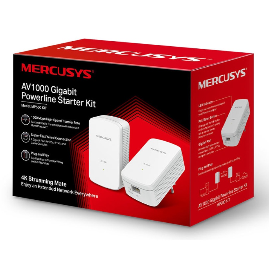 MERCUSYS Powerline MP500 Kit, AV1000 Gigabit, Ver: 1.0 - Image 4