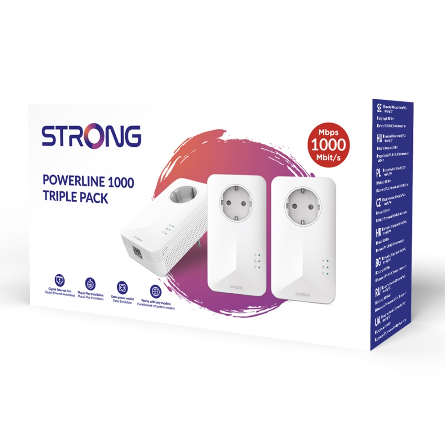 STRONG Powerline Kit POWERL1000TRIEUV2, Passthrough, 1000Mbps, 3τμχ - Image 9