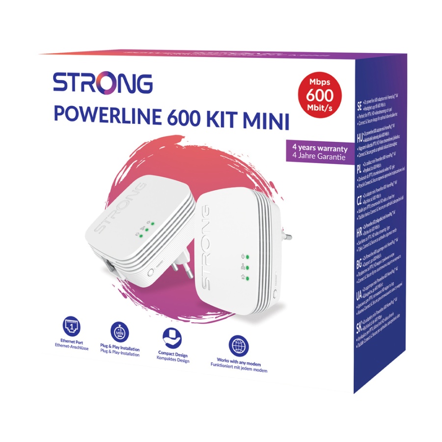 STRONG Powerline Kit POWERL600DUOMINI, 600Mbps, 2τμχ - Image 7