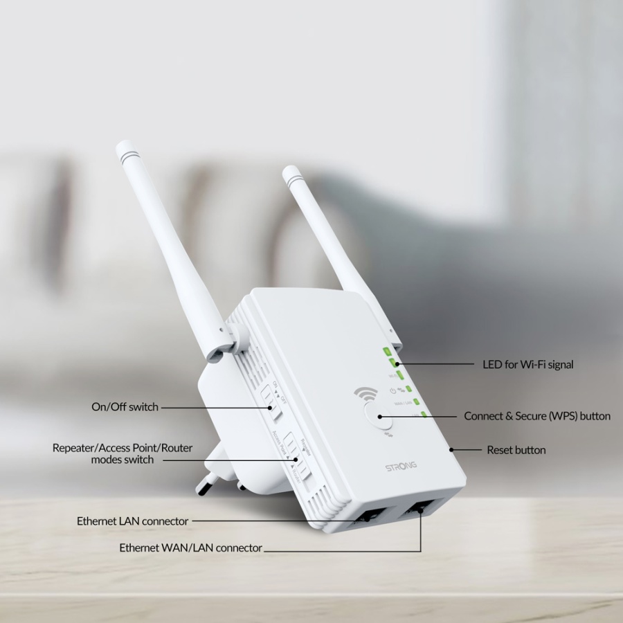 STRONG WiFi Extender REPEATER300V2, 300Mbps - Image 6