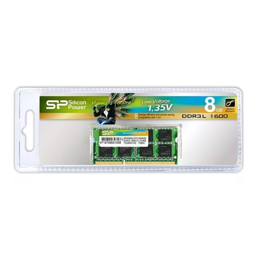 SILICON POWER Μνήμη 8GB DDR3L SODimm, PC3L 12800, 1600MHz, CL11, 1.35v - Image 3