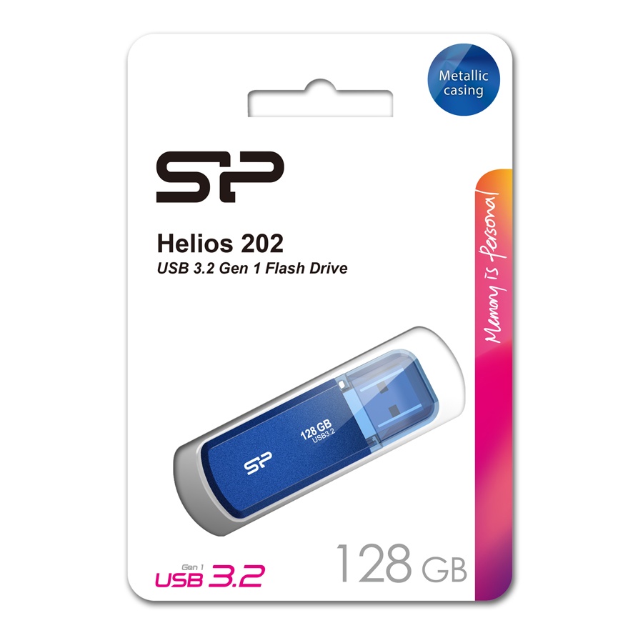 SILICON POWER USB Flash Drive Helios 202, 128GB, USB 3.2, μπλε - Image 3