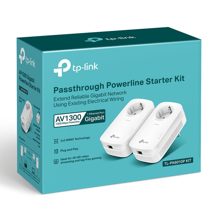 TP-LINK Passthrough Powerline Starter Kit TL-PA8010P, AV1300, Ver: 3.0 - Image 3