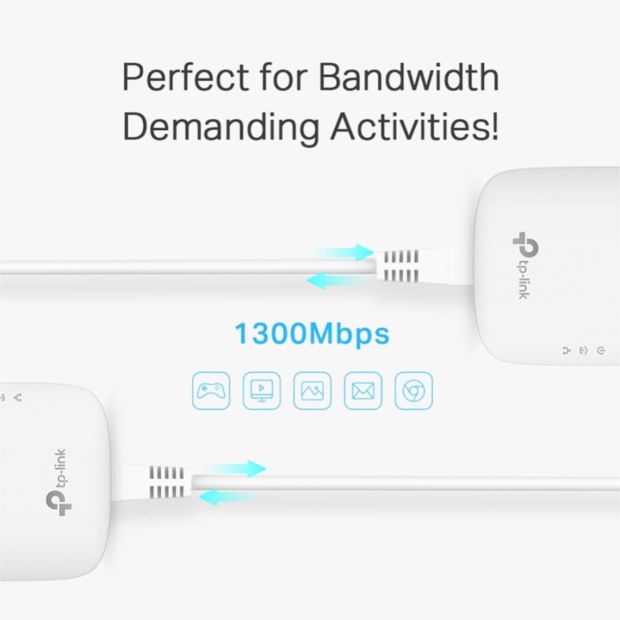 TP-LINK Passthrough Powerline Starter Kit TL-PA8010P, AV1300, Ver: 3.0 - Image 2