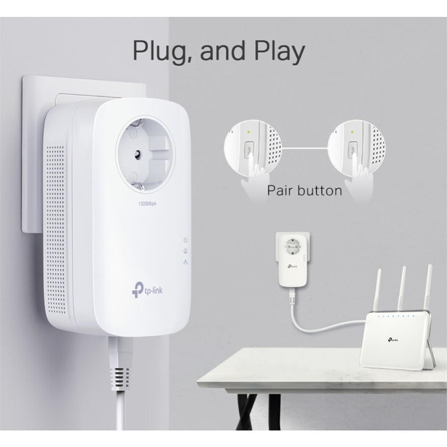 TP-LINK Passthrough Powerline Starter Kit TL-PA8010P, AV1300, Ver: 3.0 - Image 4