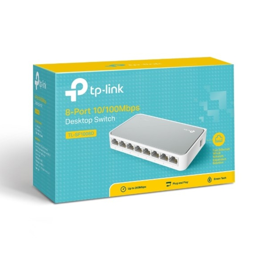 TP-LINK Desktop Switch TL-SF1008D, 8-port 10/100Mbps, Ver. 8.2 - Image 3