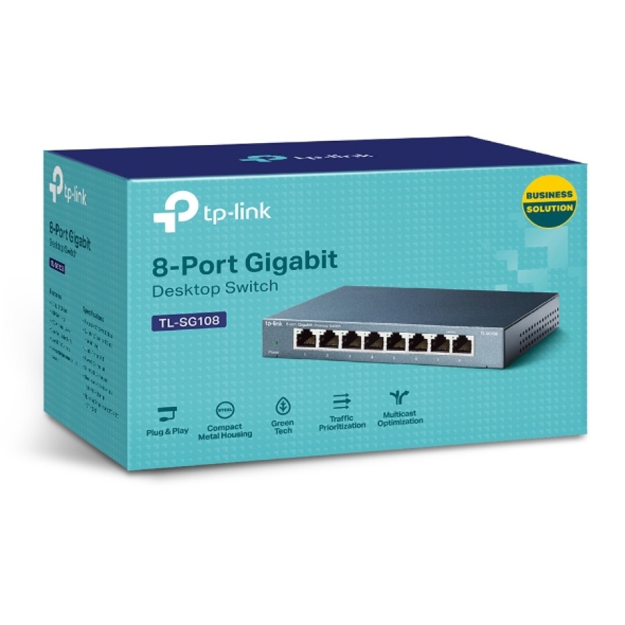 TP-LINK Desktop Switch TL-SG108 8 Θυρών, 10/100/1000Mbps, Ver. 6.0 - Image 2