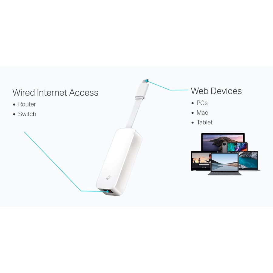 TP-LINK αντάπτορας δικτύου UE300C, USB-C, 1000Mbps Ethernet, Ver. 2.0 - Image 2