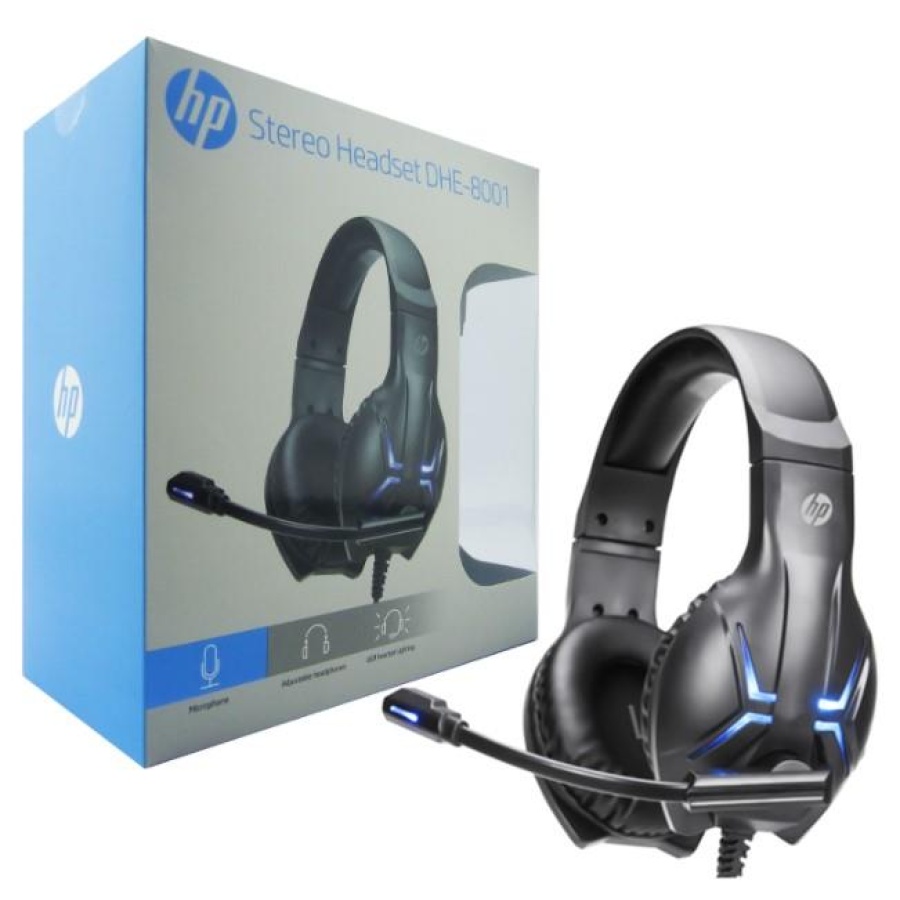 HP ΑΚΟΥΣΤΙΚΑ DHE-8001 USB+3.5 headphone with LED - Image 2