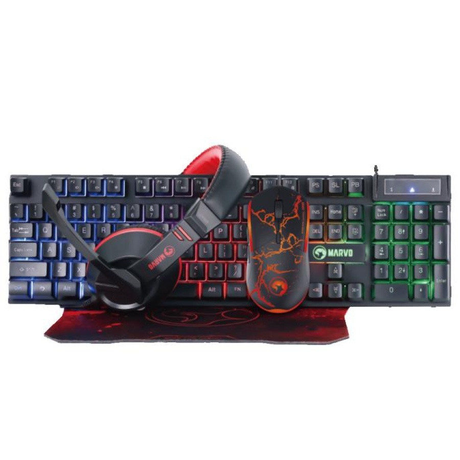 MARVO CM409 GAMING SET, ΠΛΗΚΤΡΟΛΟΓΙΟ + ΠΟΝΤΙΚΙ + MOUSEPAD + ΑΚΟΥΣΤΙΚΑ - Image 2