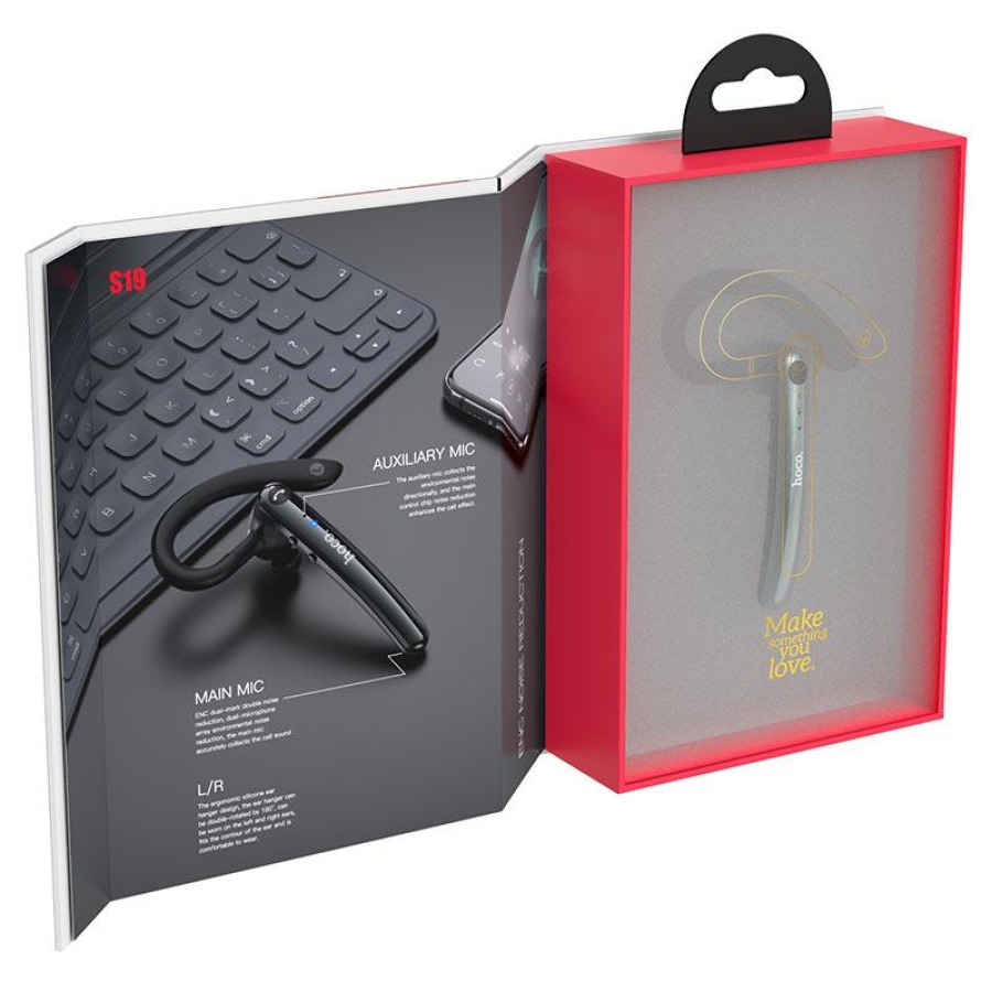HOCO S19 HEARTFUL BLUETOOTH EARPHONES, ENC, ΜΑΥΡΟ - Image 5