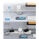 TESSAN TS301 ΠΟΛΥΜΠΡΙΖΟ 3 ΘΕΣΕΩΝ, 3 USB, ΓΚΡΙ/ΛΕΥΚΟ - Image 5