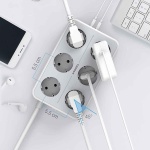 TESSAN TS303 ΠΟΛΥΜΠΡΙΖΟ 6 ΘΕΣΕΩΝ, 3 USB, ΓΚΡΙ/ΛΕΥΚΟ - Image 4