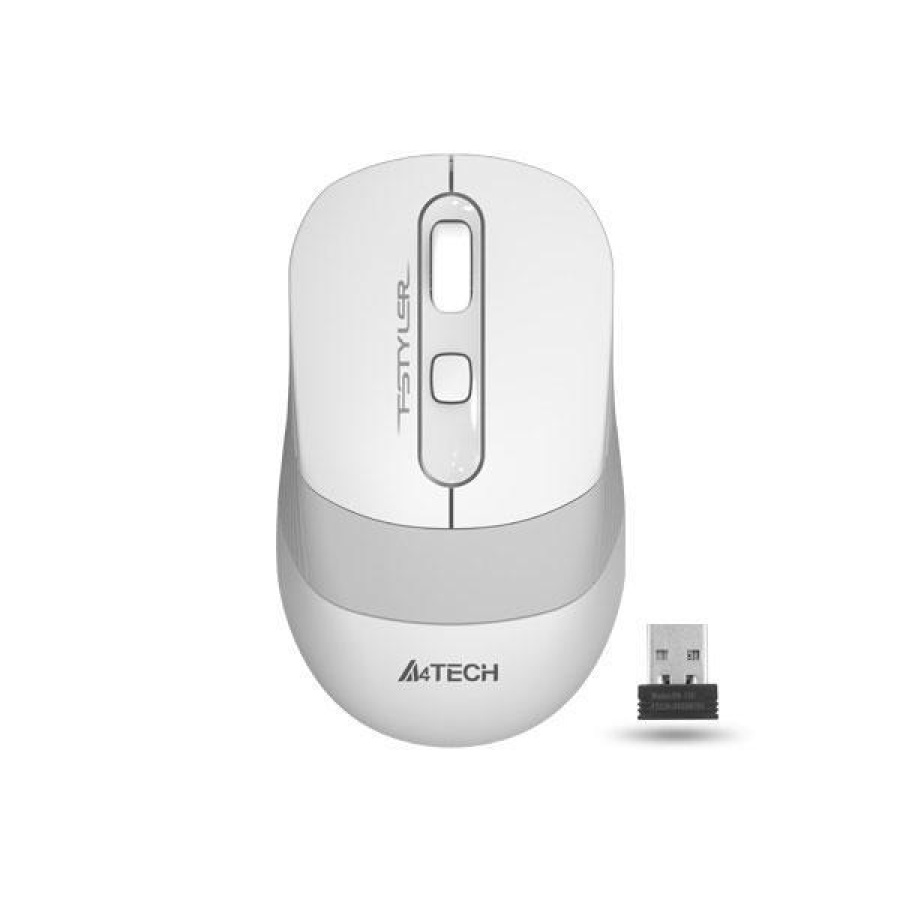 ΠΟΝΤΙΚΙ ΑΣΥΡΜΑΤΟ A4Tech FG10 2000 DPI, ΛΕΥΚΟ/ΓΚΡΙ