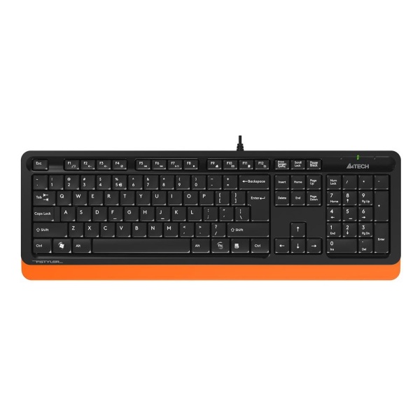 A4TECH ΠΛΗΚΤΡΟΛΟΓΙΟ FK10 ΜΑΥΡΟ/ΠΟΡΤΟΚΑΛΙ