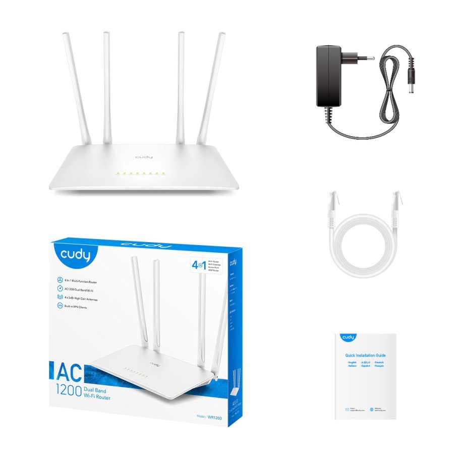 CUDY WR1200 AC1200 WI-FI ROUTER, DUAL BAND, MIMO - Image 4