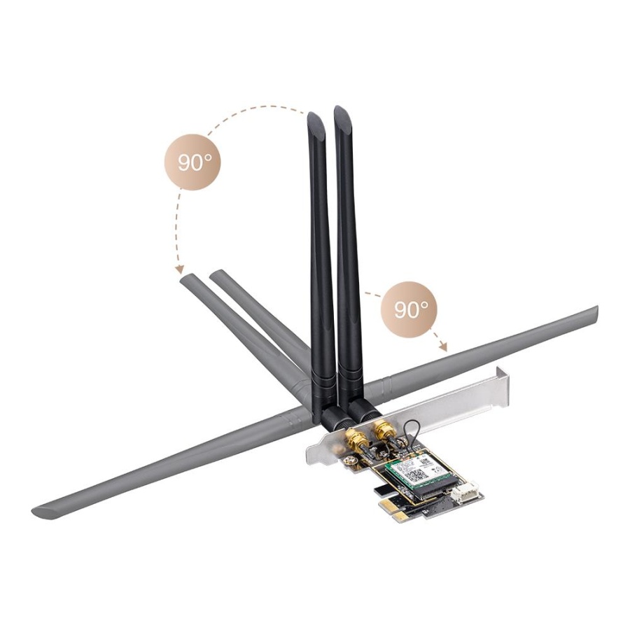 CUDY WE3000 AX3000 DUAL BAND WIFI PCI-e ΚΑΡΤΑ ΔΙΚΤΥΟΥ, BLUETOOTH, WIFI6 - Image 5