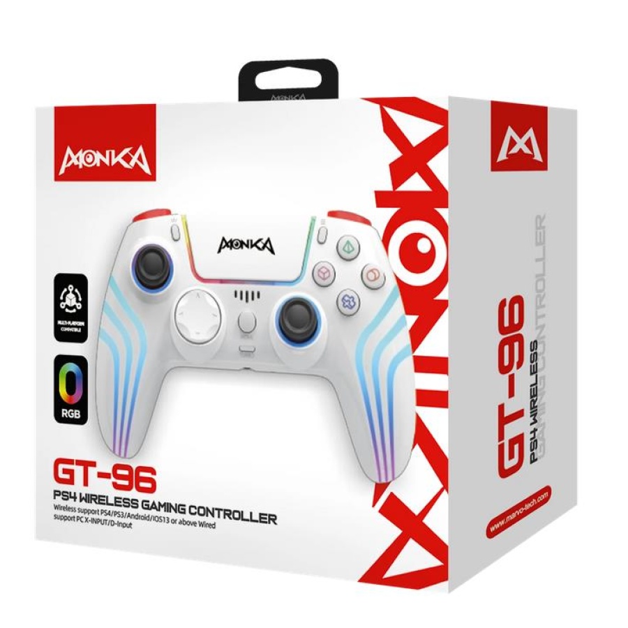 MARVO MONKA CONTRA GT96 ΑΣΥΡΜΑΤΟ GAMING PAD ΜΕ LED, BLUETOOTH, PS4/IOS/WINDOWS/ANDROID - Image 4