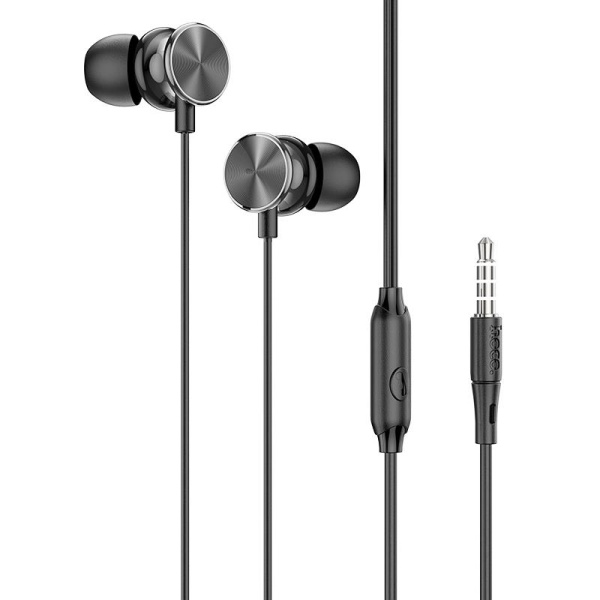 HOCO M96 ΑΚΟΥΣΤΙΚΑ HANDSFREE 3,5mm PLATINUM , ΜΑΥΡΟ