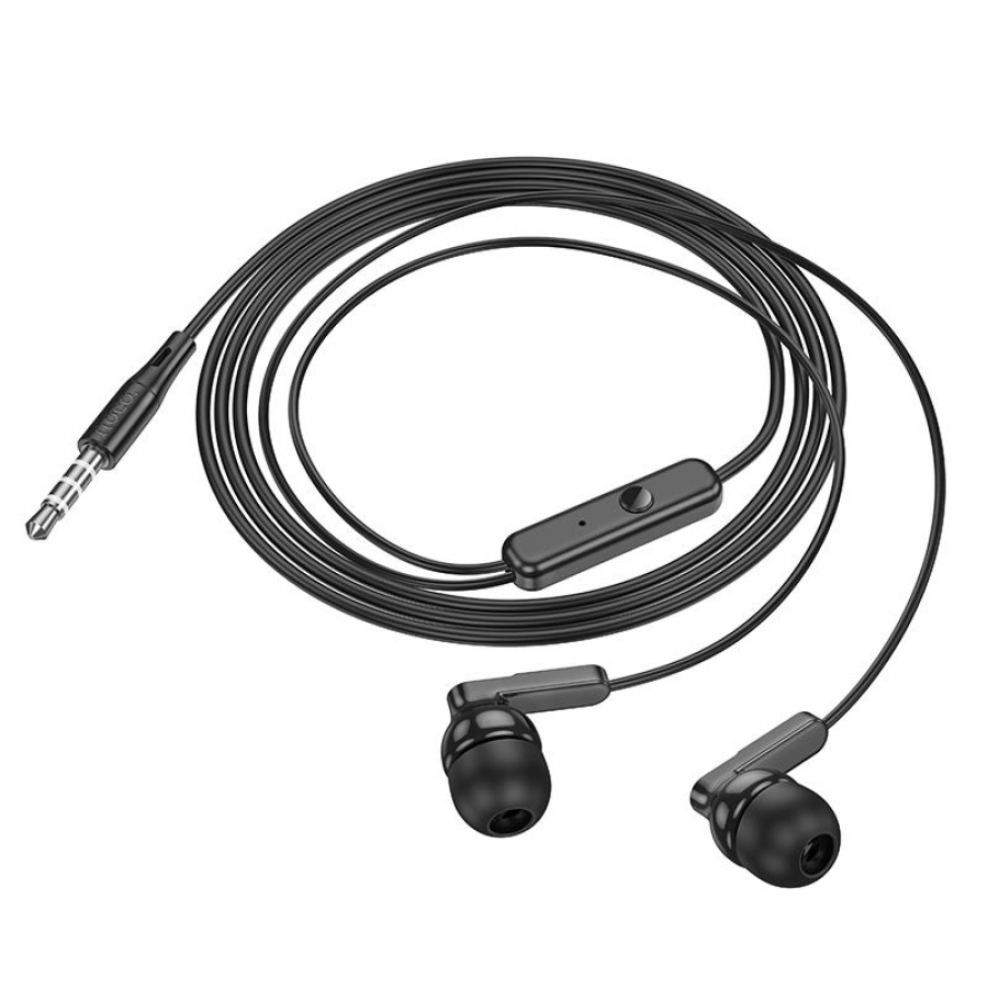 HOCO M121 ΑΚΟΥΣΤΙΚΑ 3.5MM JACK BRIGHT UNIVERSAL ΜΕ ΜΙΚΡΟΦΩΝΟ , ΜΑΥΡΑ - Image 3