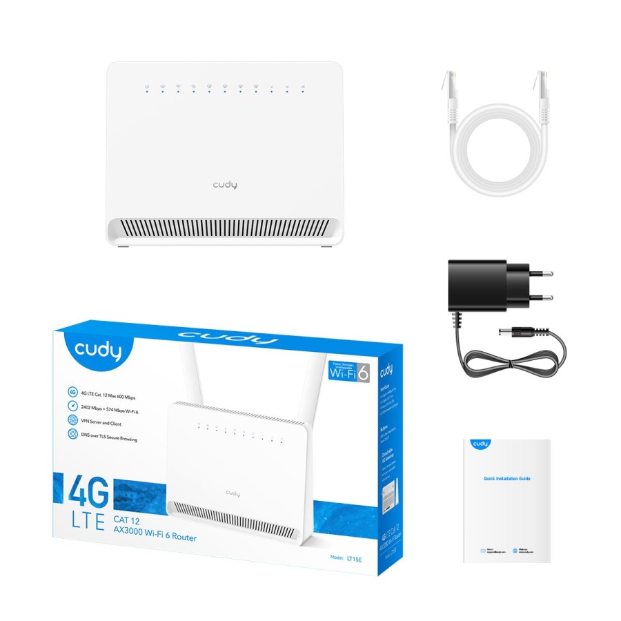 CUDY LT15E AX3000 WI-FI 6 GIGABIT ROUTER, MESH, 4G LTE-CAT12, MU-MIMO, BEAMFORMING - Image 5