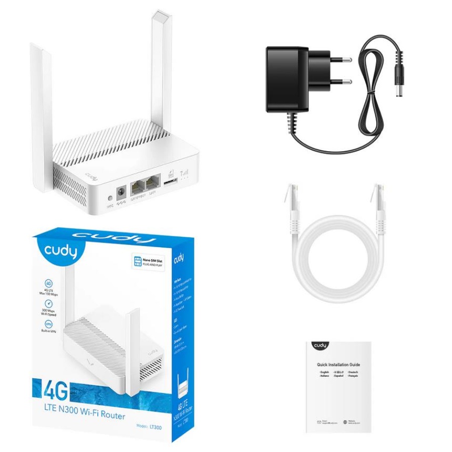 CUDY LT300_EU N300 WI-FI 4G LTE ROUTER, MIMO - Image 3