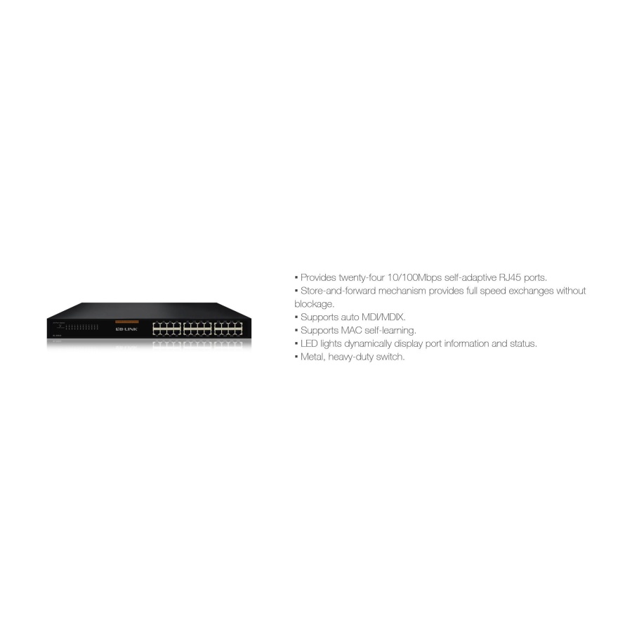 LB-LINK 24-PORT RACKMOUNT SWITCH 10/100 Mbps - Image 3