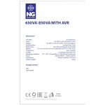 NG UPS 650VA/390W ΜΕ AVR, LINE INTERACTIVE, 2 SCHUKO, 1x 12v7Ah - Image 2