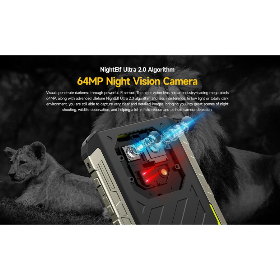 ULEFONE smartphone Armor 22, 6.58", 8/128GB, 6600mAh, IP68/IP69K, μαύρο - Image 3