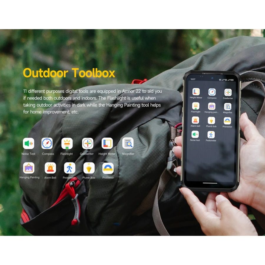 ULEFONE smartphone Armor 22, 6.58", 8/128GB, 6600mAh, IP68/IP69K, μαύρο - Image 11