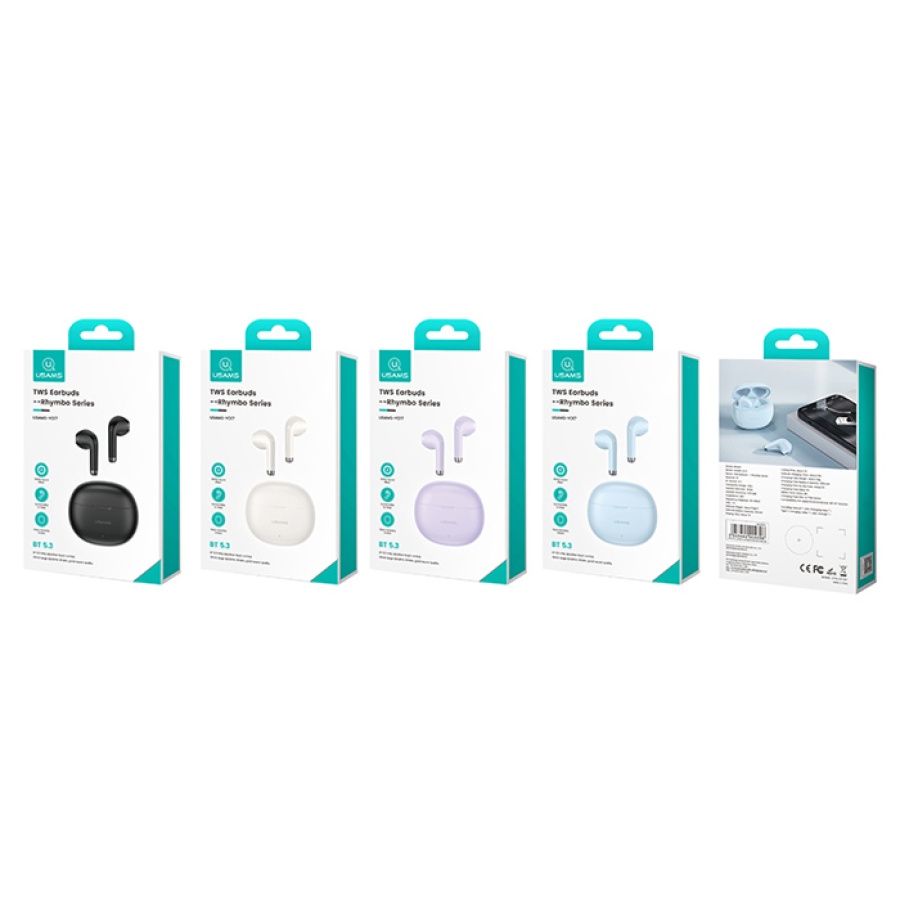 USAMS earphones με θήκη φόρτισης US-YO17, True Wireless, Φ13mm, μωβ - Image 6