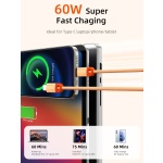 CABLETIME καλώδιο USB-C CT-CM60-PBW, 60W PD, 480Mbps, 1m, μαύρο - Image 2