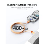 CABLETIME καλώδιο USB-C CT-CM60-PBW, 60W PD, 480Mbps, 1m, μαύρο - Image 3