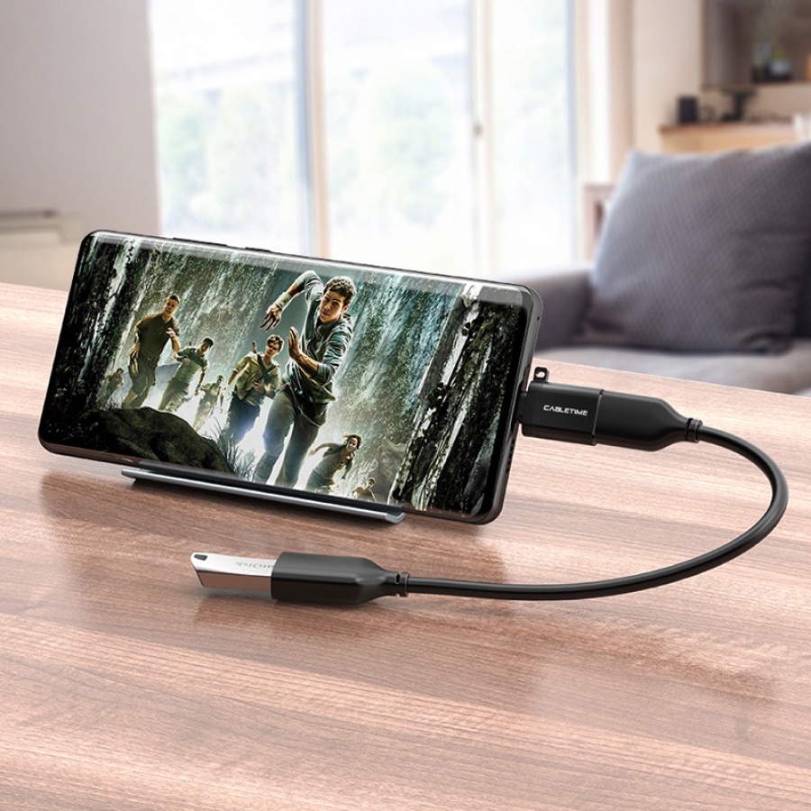 CABLETIME αντάπτορας USB-C σε USB CT-CMAF, 5Gbps, 10.5W, μαύρος - Image 4